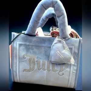 Juicy Couture Slate Blue Big Spender Mini Tote Brand New With Tags